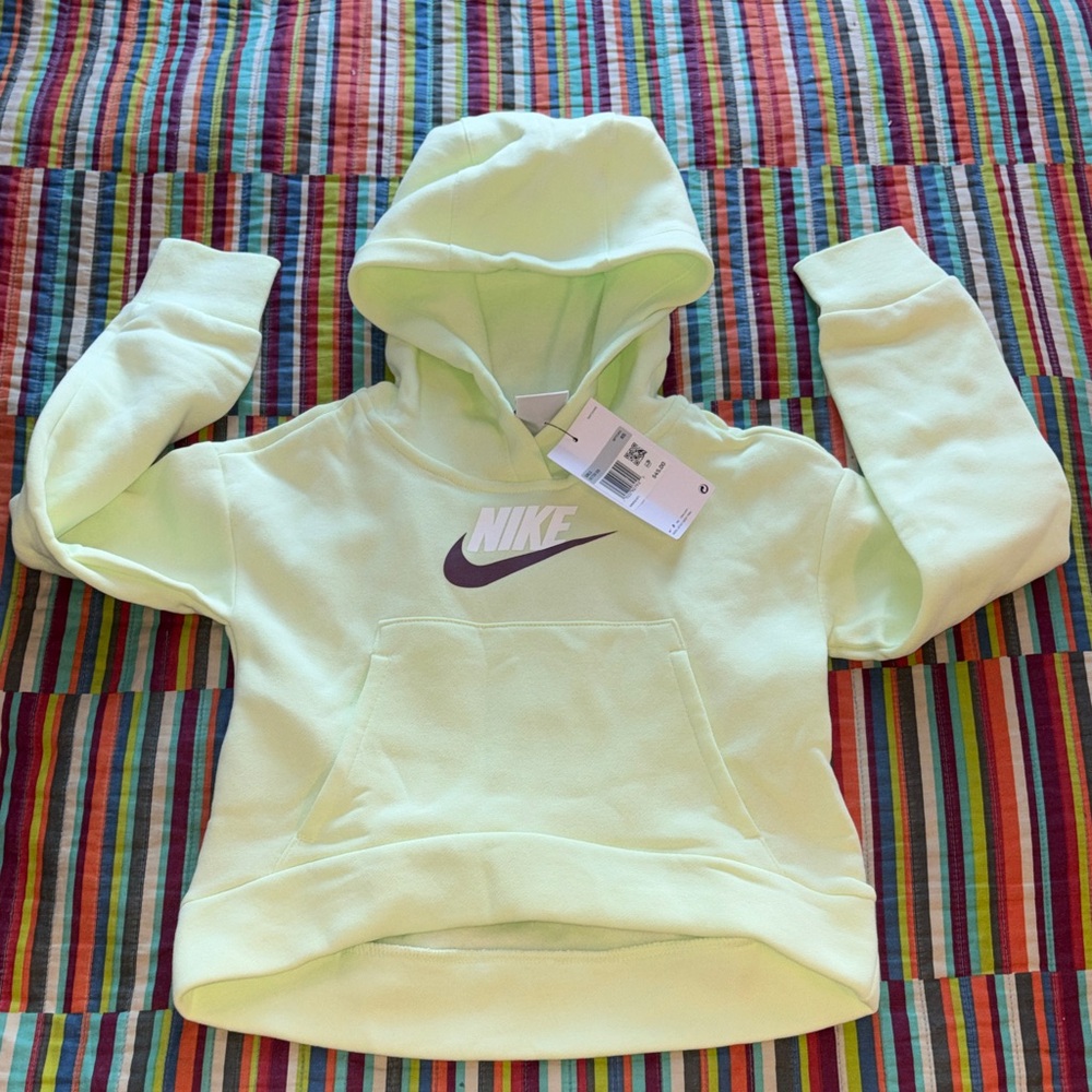 Nike  Green Hoodie brand new size extra small kids graphic logo
